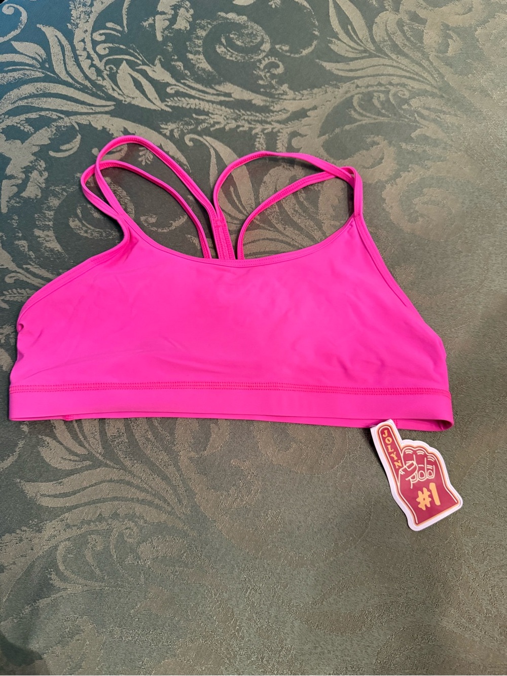 Jolyn Women’s Strappy Sports Bra - Hot Pink NWT size M